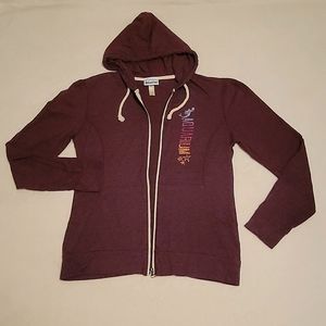 Aquarium jacket with hood, purple, size large